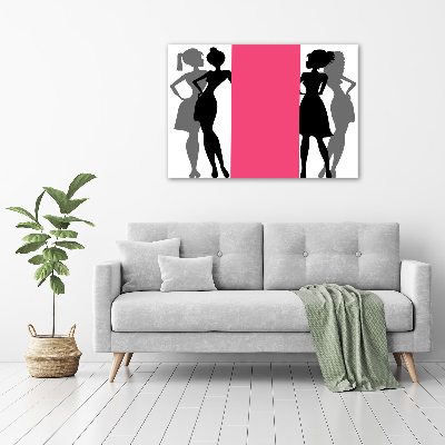 Foto canvas Silhouetten van vrouwen