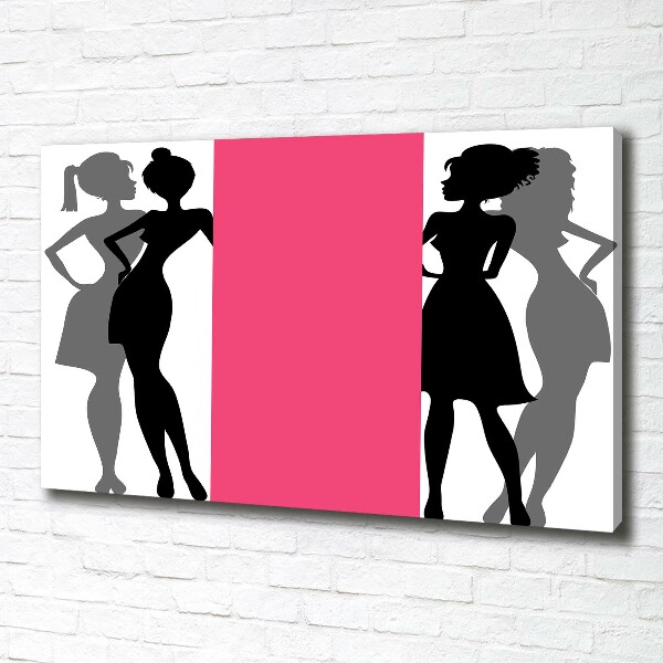 Foto canvas Silhouetten van vrouwen