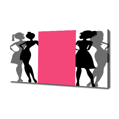 Foto canvas Silhouetten van vrouwen
