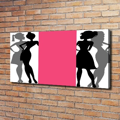 Foto canvas Silhouetten van vrouwen