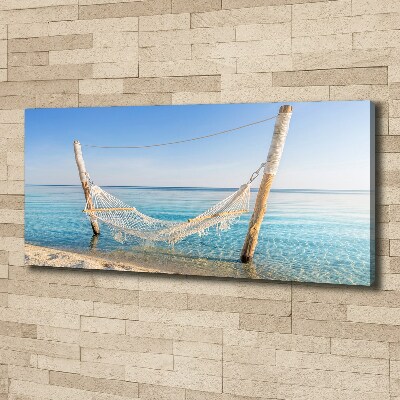 Foto op canvas Hangmat aan zee
