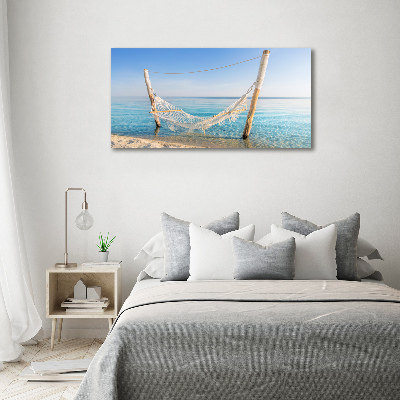 Foto op canvas Hangmat aan zee