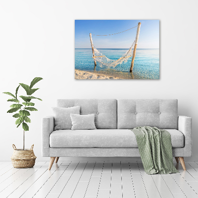 Foto op canvas Hangmat aan zee