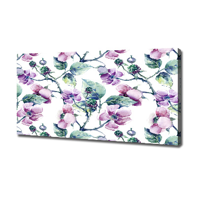 Canvas schilderij Braambloemen