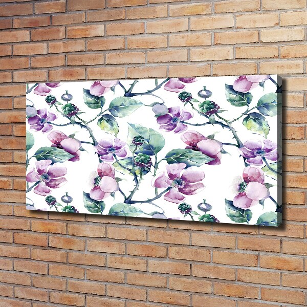Canvas schilderij Braambloemen