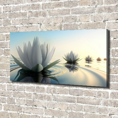 Canvas foto Lotusbloem