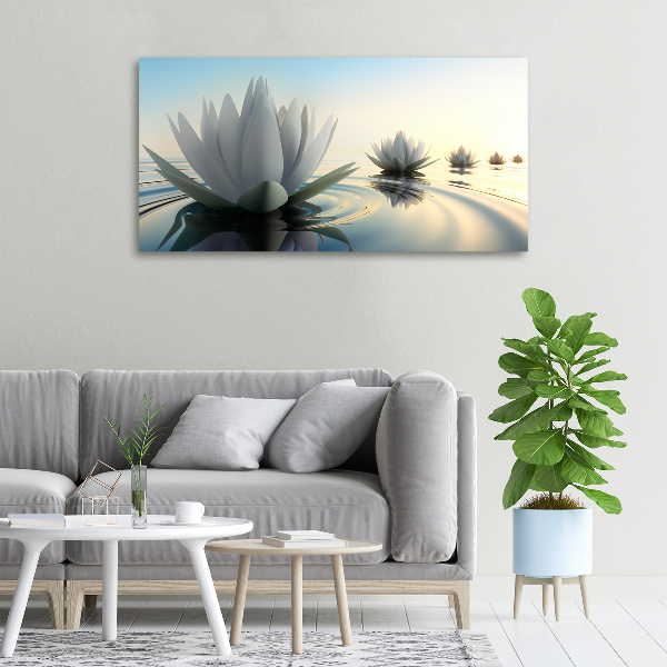 Canvas foto Lotusbloem
