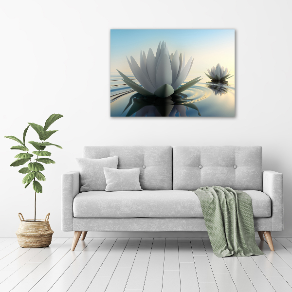 Canvas foto Lotusbloem