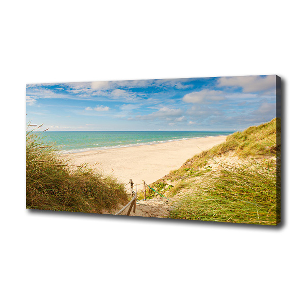 Canvas foto duinen aan zee