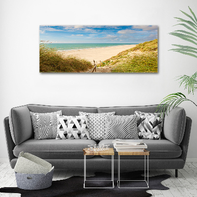 Canvas foto duinen aan zee