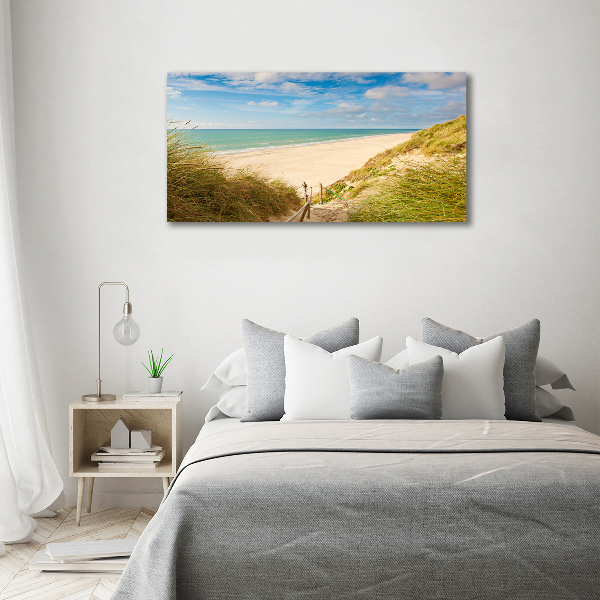 Canvas foto duinen aan zee