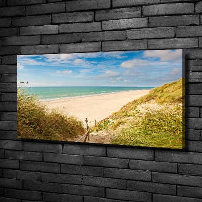 Canvas foto duinen aan zee
