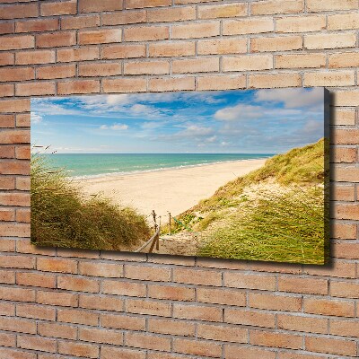 Canvas foto duinen aan zee