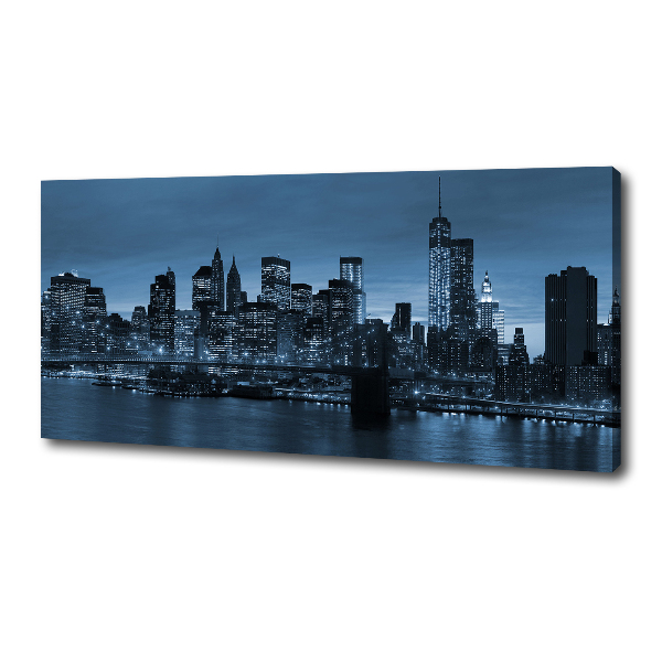 Canvas schilderij New York 's nachts