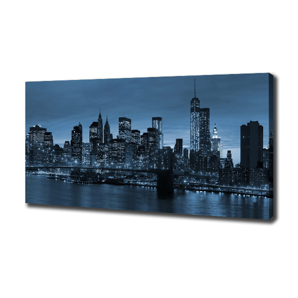 Canvas schilderij New York 's nachts
