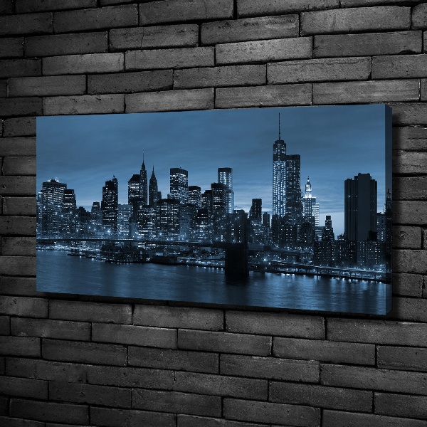 Canvas schilderij New York 's nachts
