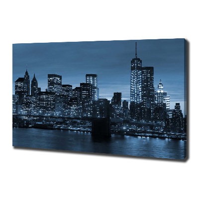 Canvas schilderij New York 's nachts