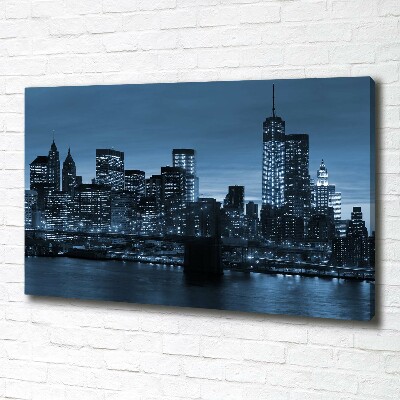 Canvas schilderij New York 's nachts
