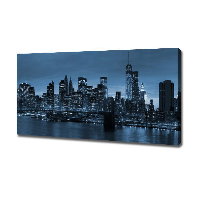 Canvas schilderij New York 's nachts
