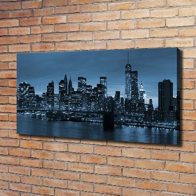 Canvas schilderij New York 's nachts