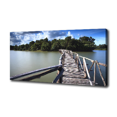 Foto op canvas Houten brug