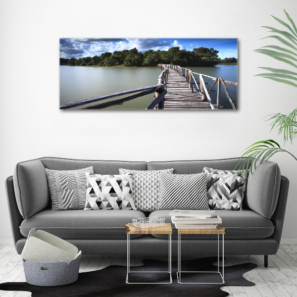 Foto op canvas Houten brug