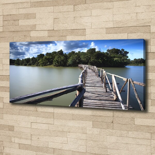 Foto op canvas Houten brug