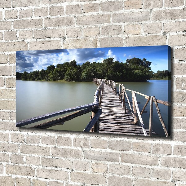 Foto op canvas Houten brug