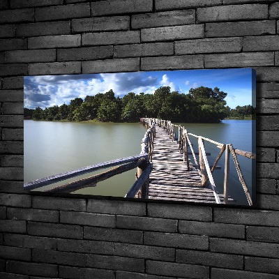 Foto op canvas Houten brug