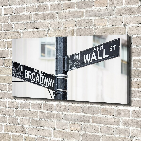 Schilderij op canvas Wall Street-bord