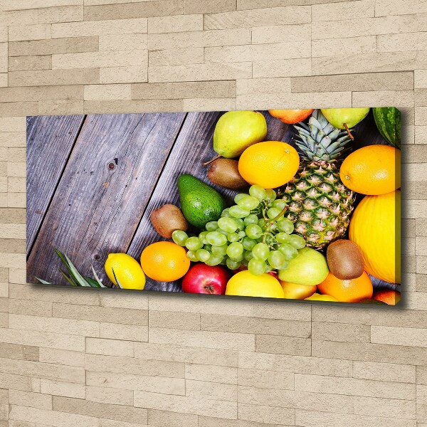 Canvas schilderij Fruit aan hout