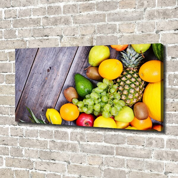 Canvas schilderij Fruit aan hout