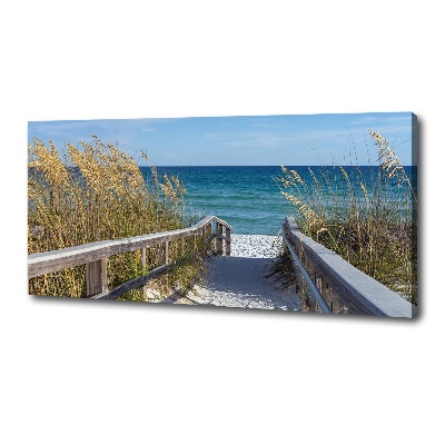 Canvas foto duinen aan zee