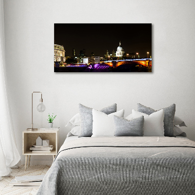 Foto op canvas De brug 's nachts