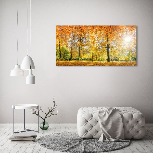 Foto op canvas Bos in de herfst