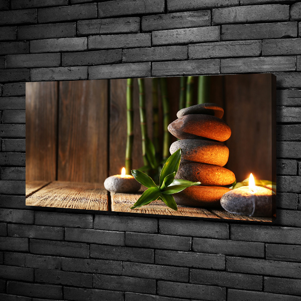 Foto obraz na płótnie Kamienie zen bambus