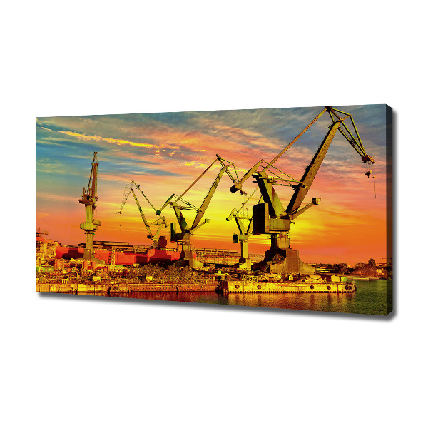 Canvas foto Scheepswerf in Gdańsk