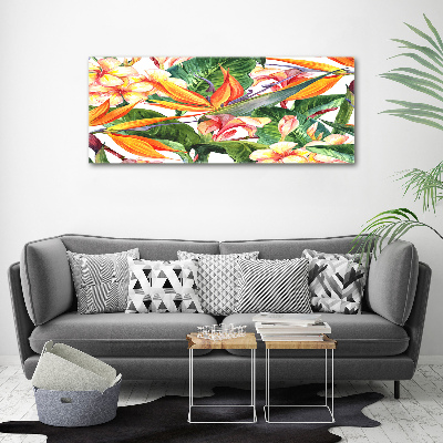 Canvas foto Tropische bloemen