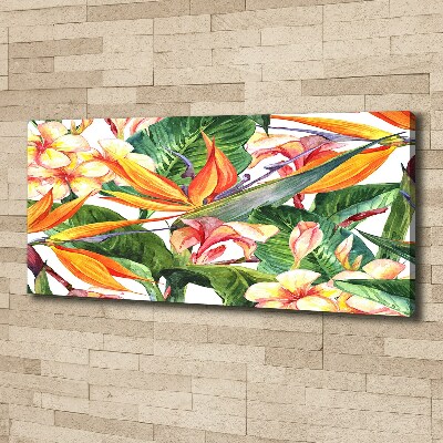 Canvas foto Tropische bloemen