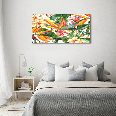 Canvas foto Tropische bloemen
