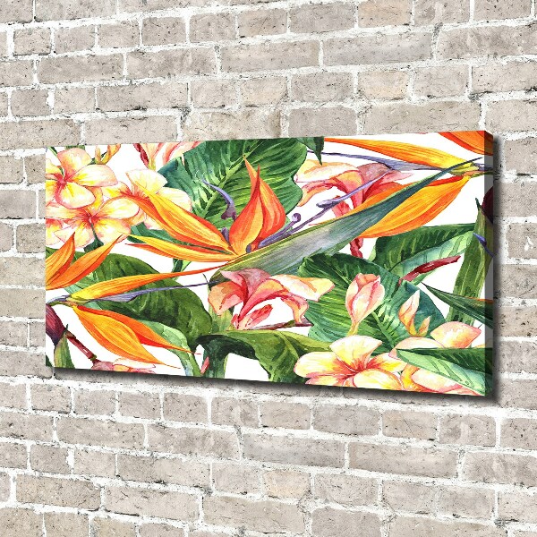 Canvas foto Tropische bloemen
