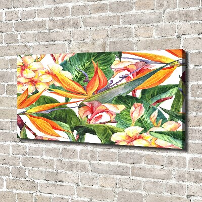 Canvas foto Tropische bloemen