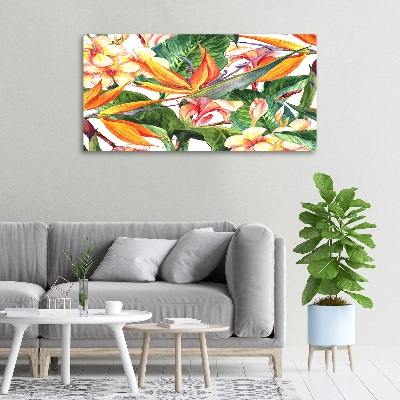 Canvas foto Tropische bloemen