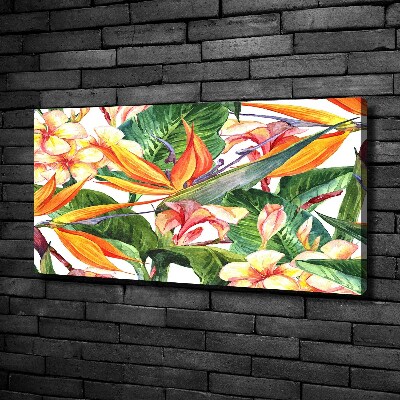 Canvas foto Tropische bloemen