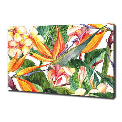 Canvas foto Tropische bloemen