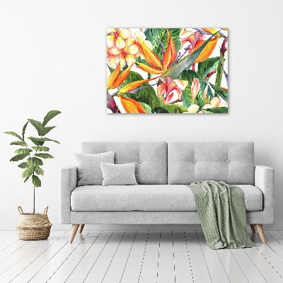 Canvas foto Tropische bloemen