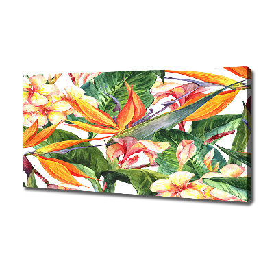 Canvas foto Tropische bloemen