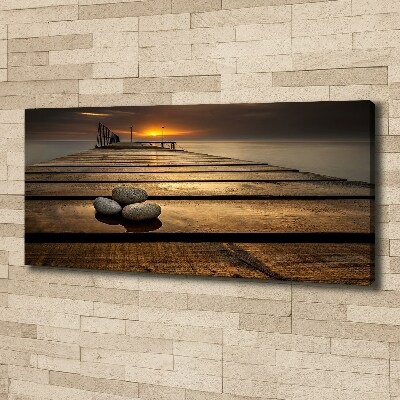 Foto op canvas Houten steiger