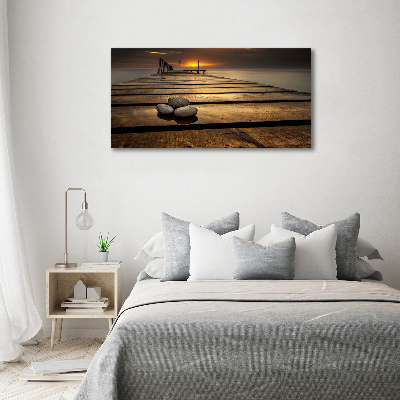 Foto op canvas Houten steiger