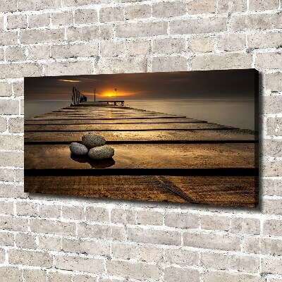 Foto op canvas Houten steiger